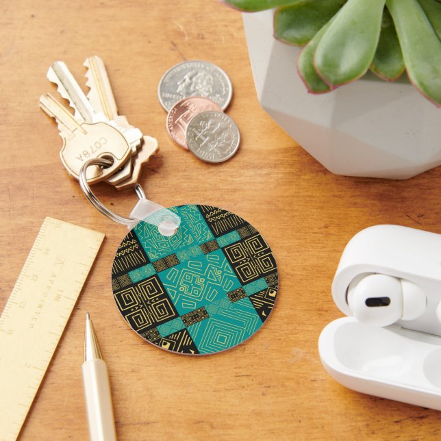 Chaveiro Padrão Geométrico Elegante Africano Tribal (Mesa)