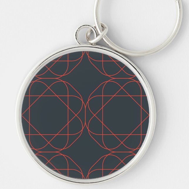 Chaveiro Padrão geométrico moderno, simples, fofo e lúdico (Frente)