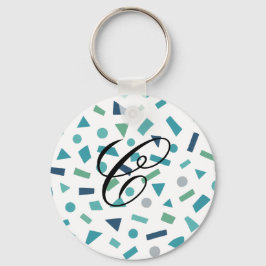 Chaveiro Padrão Geométrico Retroativo - Design de Estilo Me