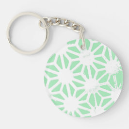 Chaveiro Padrão geométrico verde