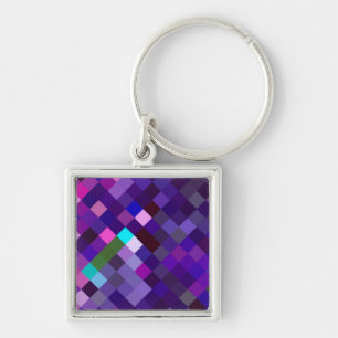 Chaveiro Padrão ixelado - Roxo