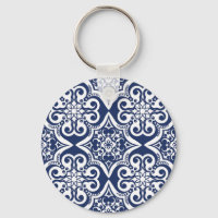 Padrão marroquino azul e branco