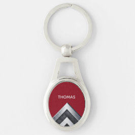 Chaveiro Padrão metálico Elegante monograma