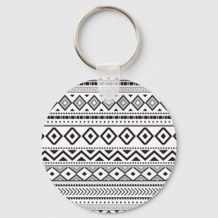 Chaveiro Padrão moderno preto e branco