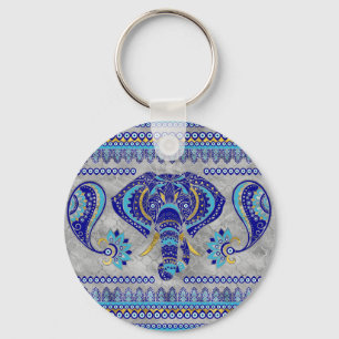 Chaveiro Padrão Ornamental de Elefante Mau