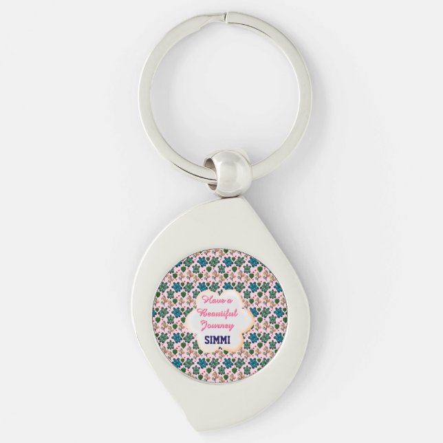 Chaveiro Padrão personalizado de tartaruga (Frente)