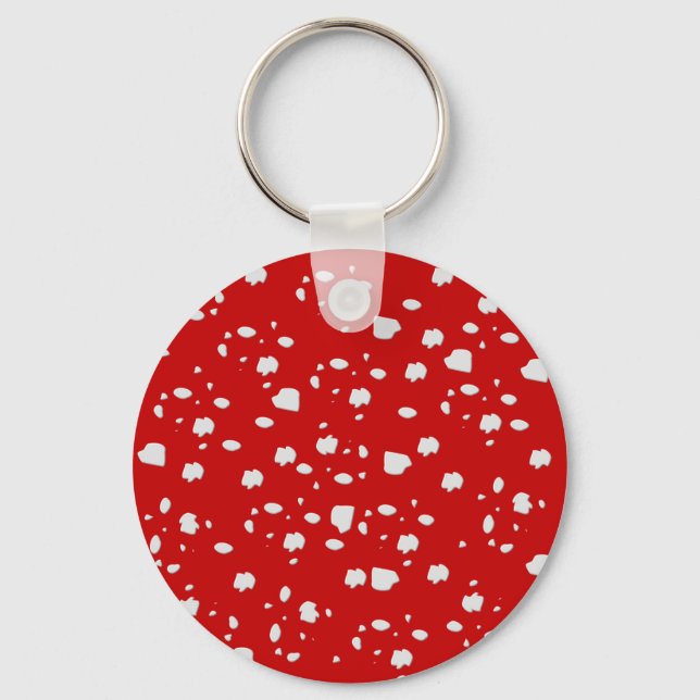 Chaveiro padrão ponto com toadstool vermelha (Frente)