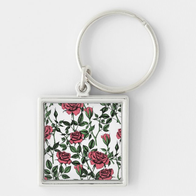 Chaveiro padrão rosa (Frente)