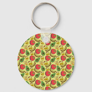Chaveiro Padrão sem costura de fruta tropical colorida