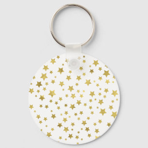 Chaveiro Padrão Shimmery Goldstars Ouro