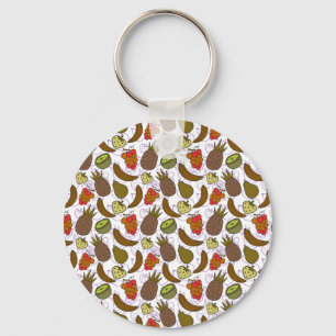 Chaveiro padrão uniforme de fruta   Padrão da superfície