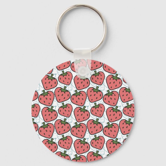 Chaveiro padrão uniforme de fruta | Padrão da superfície da (Frente)