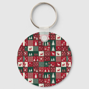 Chaveiro Padrão Vibrante de Natal