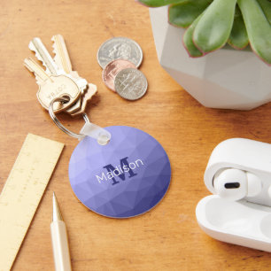 Chaveiro Padrão violeta violeta violeta púrpura de fibra om