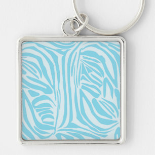 Chaveiro Padrão Zebra Azul