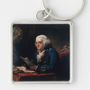 Chaveiro Padre fundador "Thumb Portrait" Benjamin Franklin