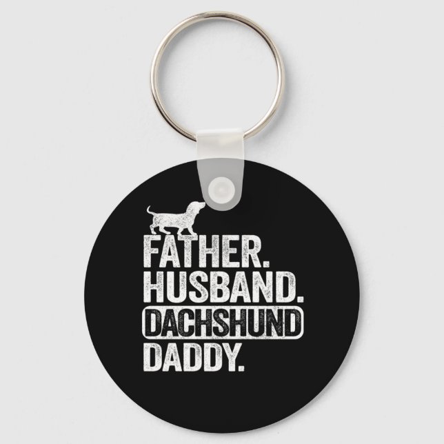 Chaveiro Padre Husband Dachshund Pai Funny Dachshund (Frente)