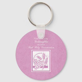 Chaveiro Padrinha Primeira Comunhão, Rosa