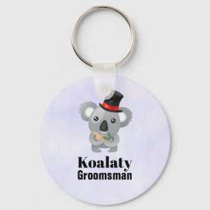 Chaveiro Padrinho de casamento Cute Koala Pun Koalaty