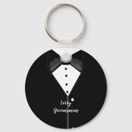 Chaveiro Padrinho de casamento personalizado de smoking pre