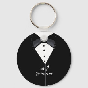 Chaveiro Padrinho de casamento personalizado de smoking pre