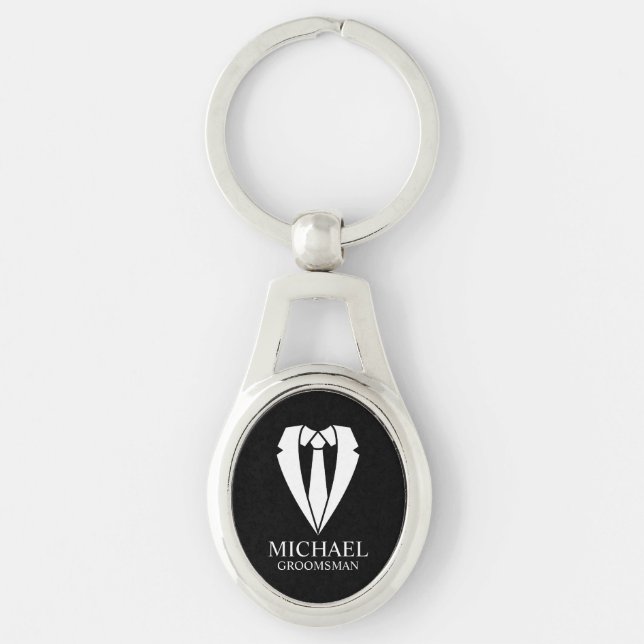 Chaveiro Padrinhos de casamento Personalizados do Traje de  (Frente)