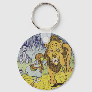 Chaveiro Página Cowardly do livro de mágico de Oz do leã