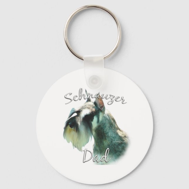 Chaveiro Pai 2 da Miniatura Schnauzer (Frente)