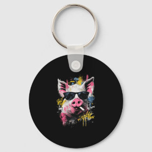 Chaveiro Pai Amante de Animais Engraçados Porcos