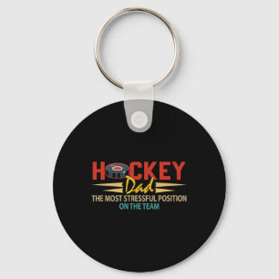 Chaveiro Pai Amante de Hockey Posição Mais Estressante Dia