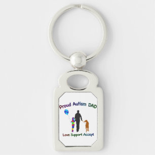 Chaveiro Pai Autismo com Cão