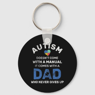 Chaveiro Pai Autismo De Mens Nunca Desiste Da Consciência D