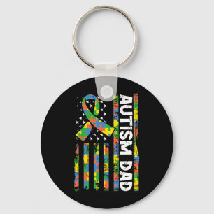 Chaveiro Pai Autismo Deficiência Mês Awarene