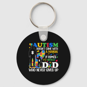 Chaveiro Pai Autismo Engraçado não vem com um Autismo manua
