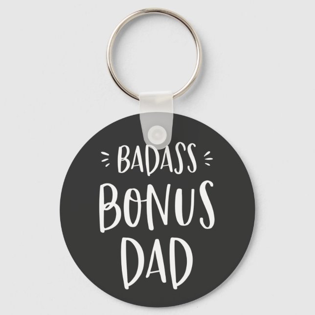 Chaveiro Pai Badass Bonus Legal Stepdad Gift para Stepdad (Frente)