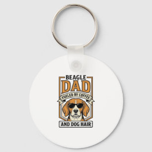 Chaveiro Pai Beagle Energizado por Café e Camisa de Cabelo 