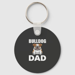 Chaveiro Pai Bulldog Cartoon Amante de Cachorro