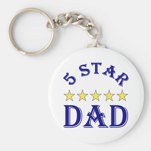 Chaveiro Pai Cinco Estrelas (Frente)