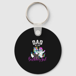 Chaveiro Pai da Garota de Aniversário Unicórnio Aniversário