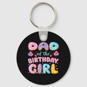 Chaveiro Pai da Menina de Aniversário Donut Doce Aniversári