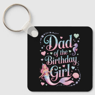 Chaveiro Pai da Menina de Aniversário Sereia