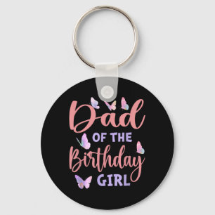 Chaveiro Pai Da Menina Do Aniversário Borboleta Família Com