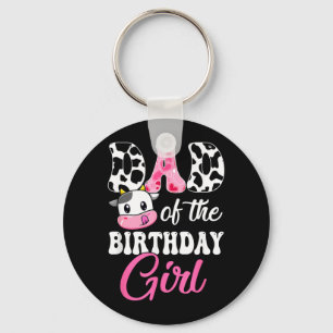 Chaveiro Pai Da Menina Do Fazendeiro Vaca 1º Aniversário