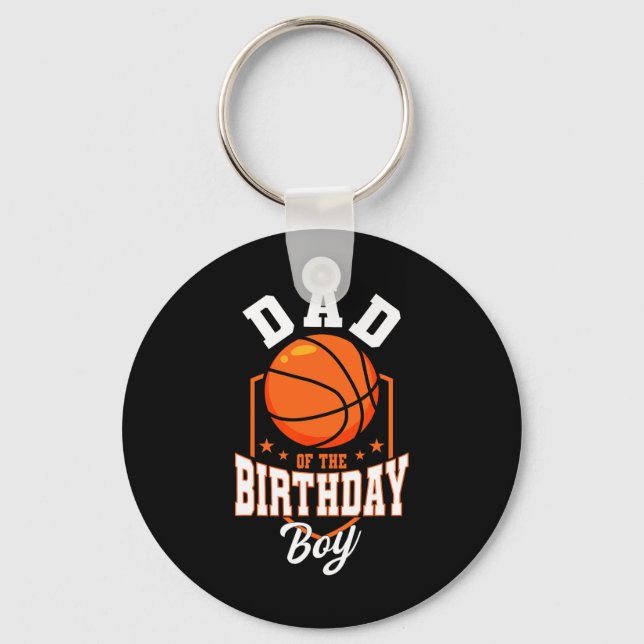 Chaveiro Pai Da Peça De Baile Do Tema De Basquete De Garoto (Frente)