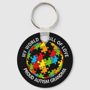 Chaveiro Pai de Autismo Orgulhoso Personalizado/Cheio Mãe 