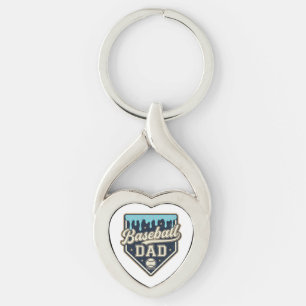 Chaveiro Pai de Beisebol Desenho Vintagem Placa Caseira Got