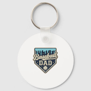 Chaveiro Pai de Beisebol Desenho Vintagem Placa Caseira Got