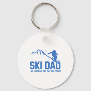Chaveiro Pai de esqui Engraçado Skiier Snowy Adventure Aman