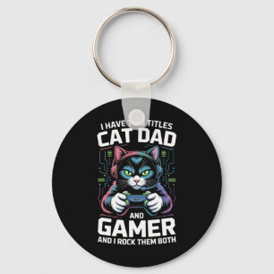 Chaveiro Pai de Gato Jogador Engraçado Pai de Jogos Eu Tenh