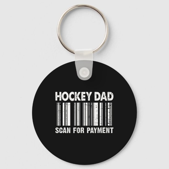 Chaveiro Pai de Hockey Leia o Código de Pagamento no Dia do (Frente)